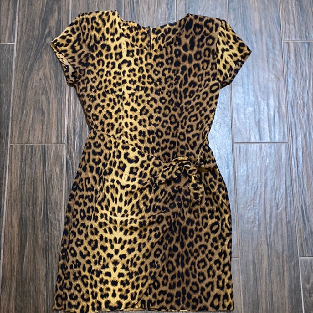 Timing leopard print vintage dress